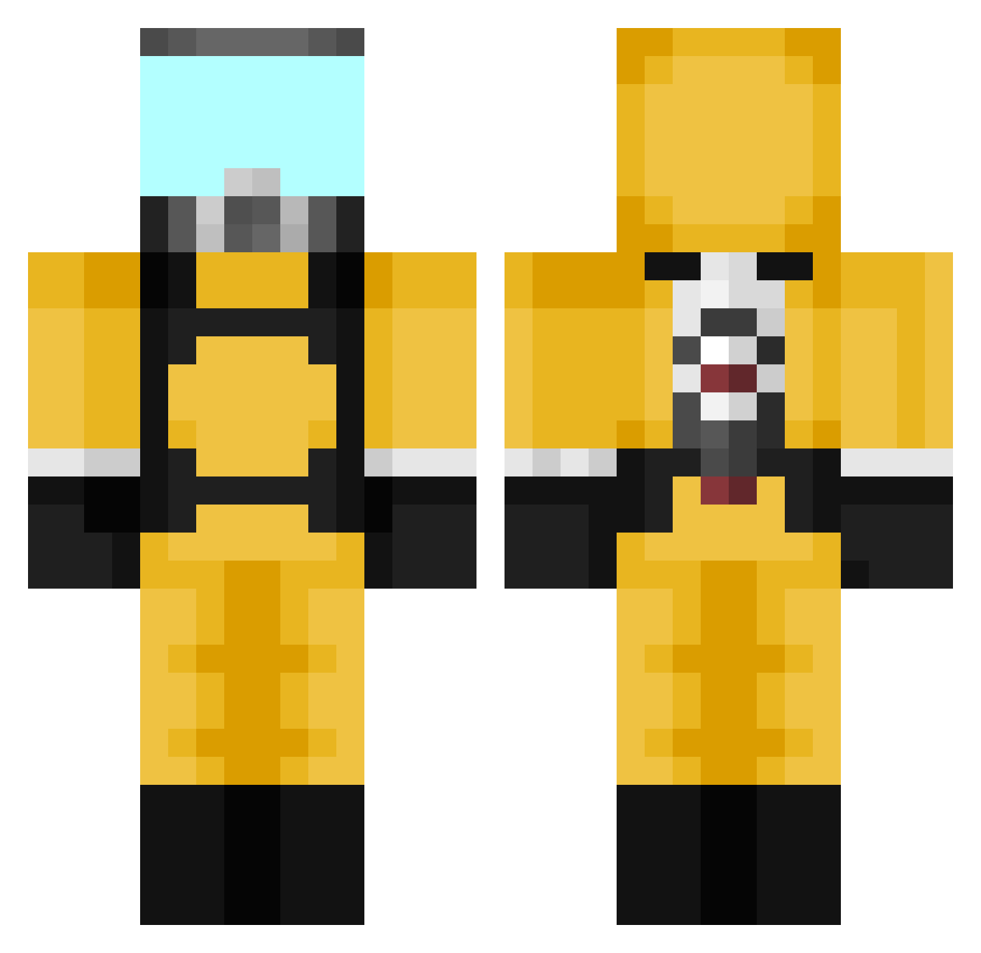 qp_s Minecraft skin, front and back view