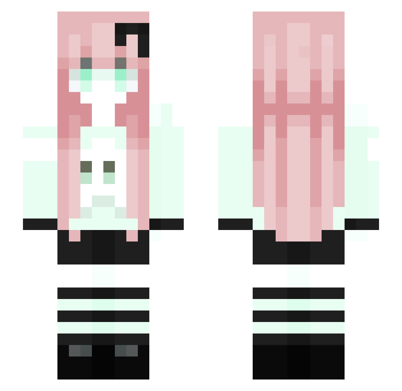 SmugChipmunk743 Minecraft skin, front and back view
