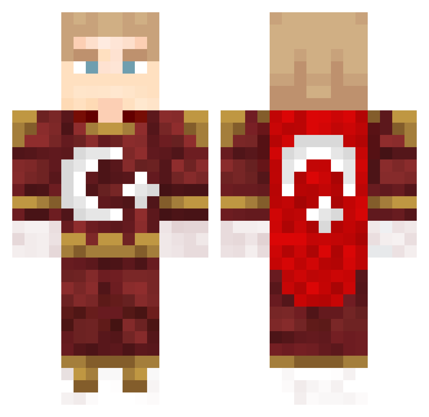 _yvl Minecraft skin, front and back view