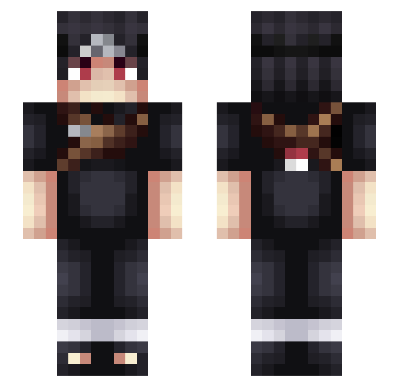 Sam4ndres Minecraft skin, front and back view