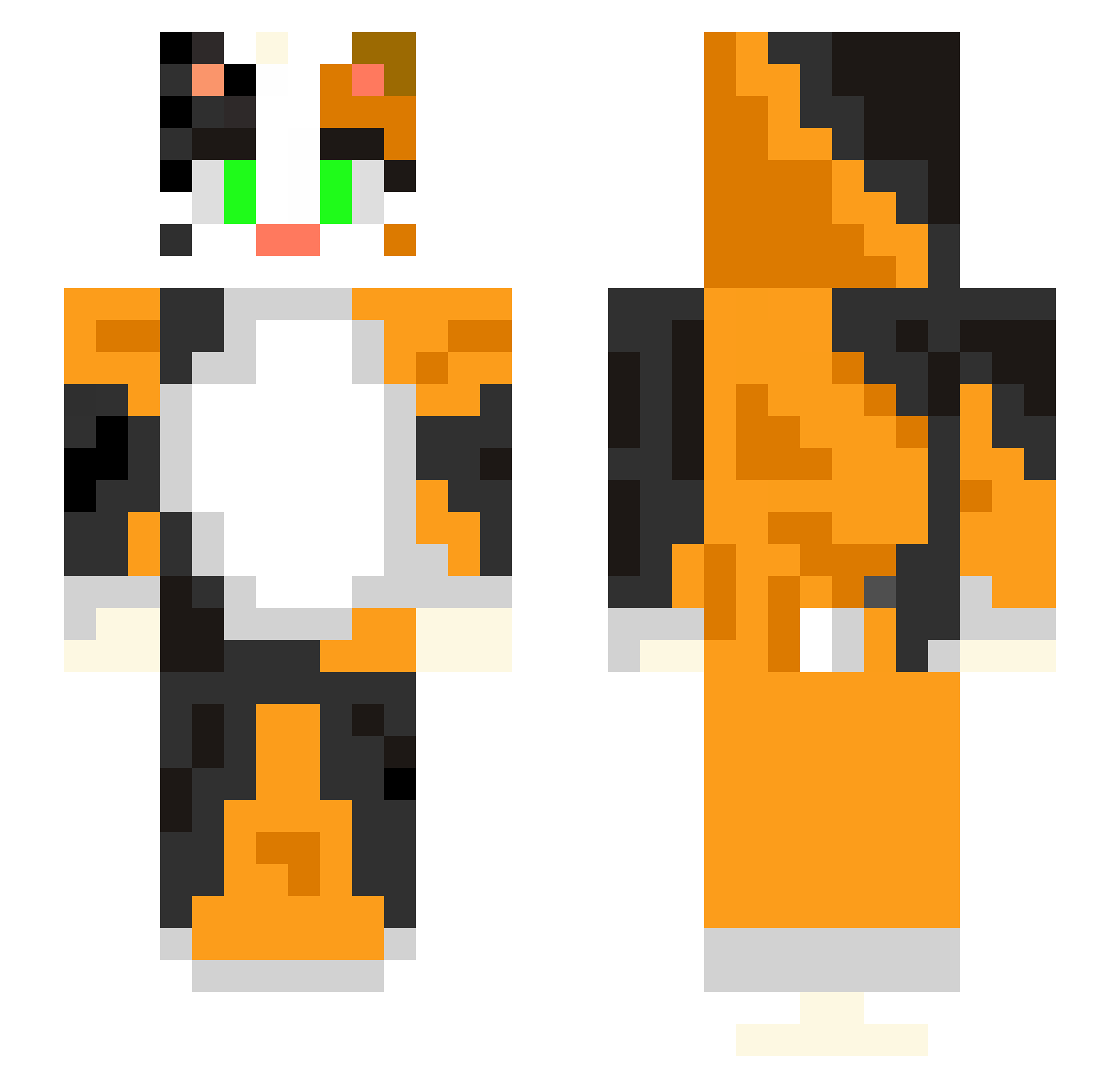 zionmol Minecraft skin, front and back view