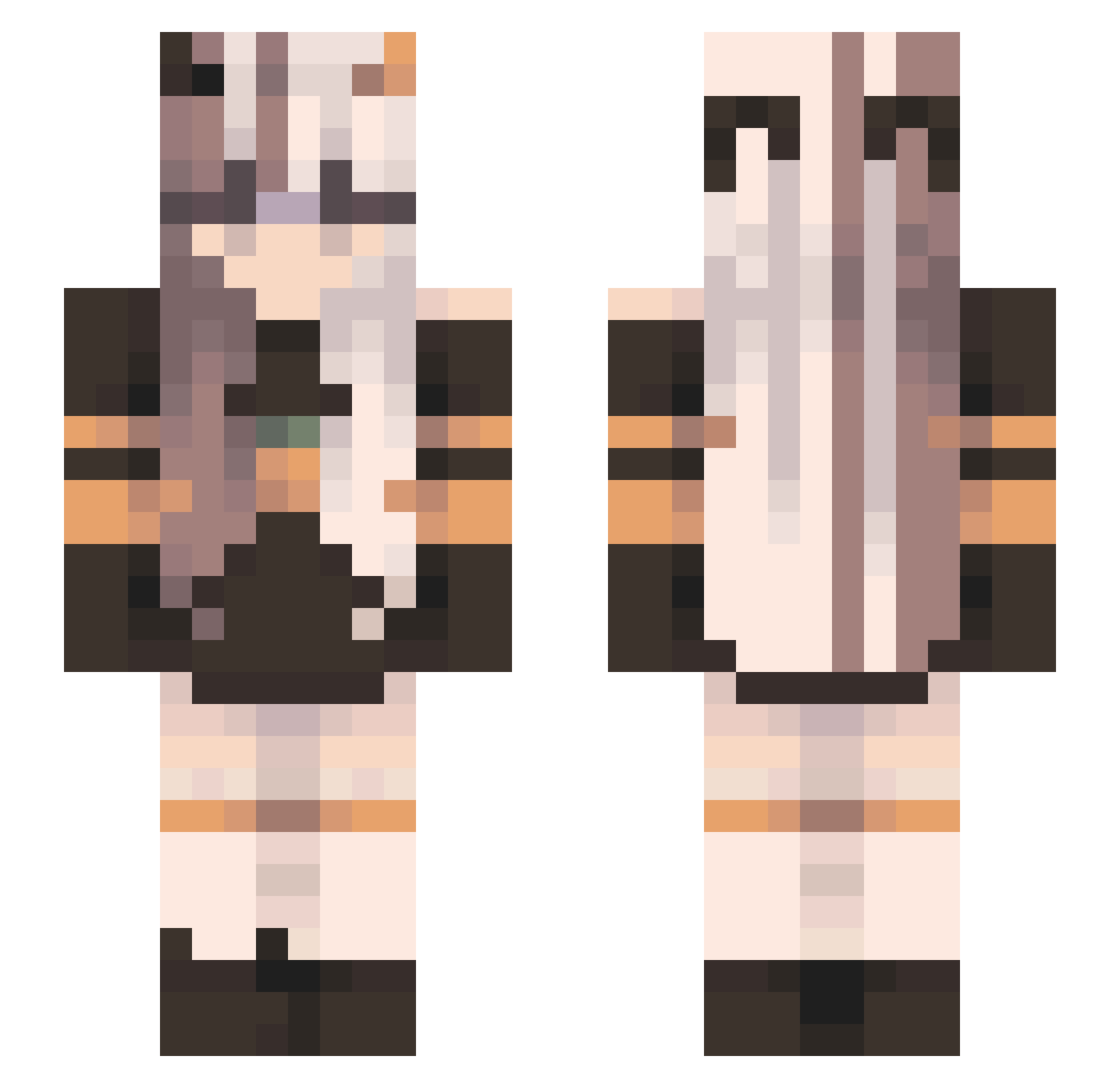 Spielprofi2010 Minecraft skin, front and back view