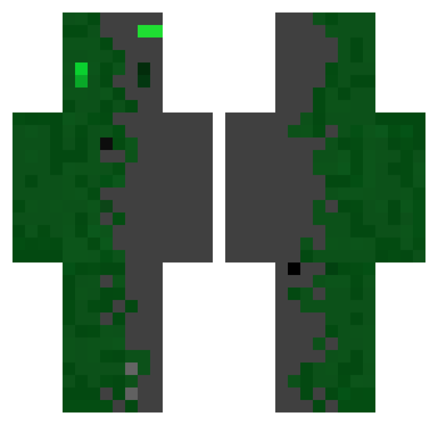 SxV4 Minecraft skin, front and back view