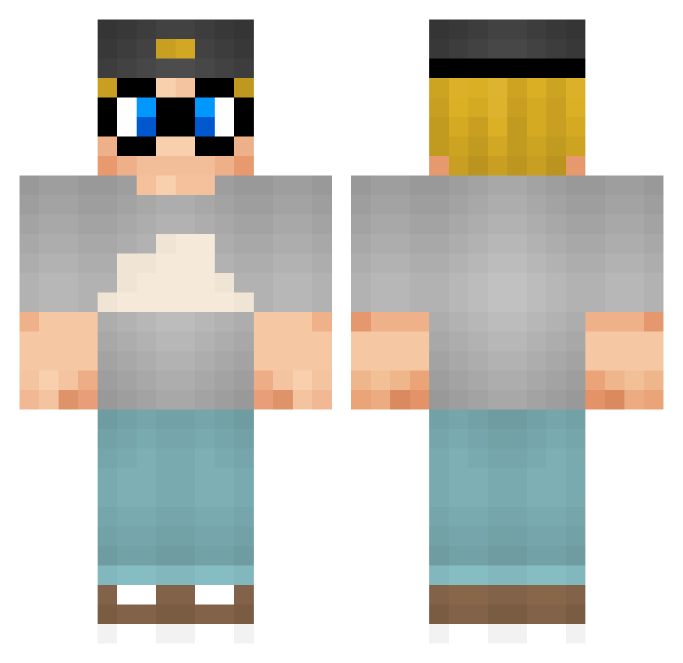 EdwinBerner Minecraft skin, front and back view