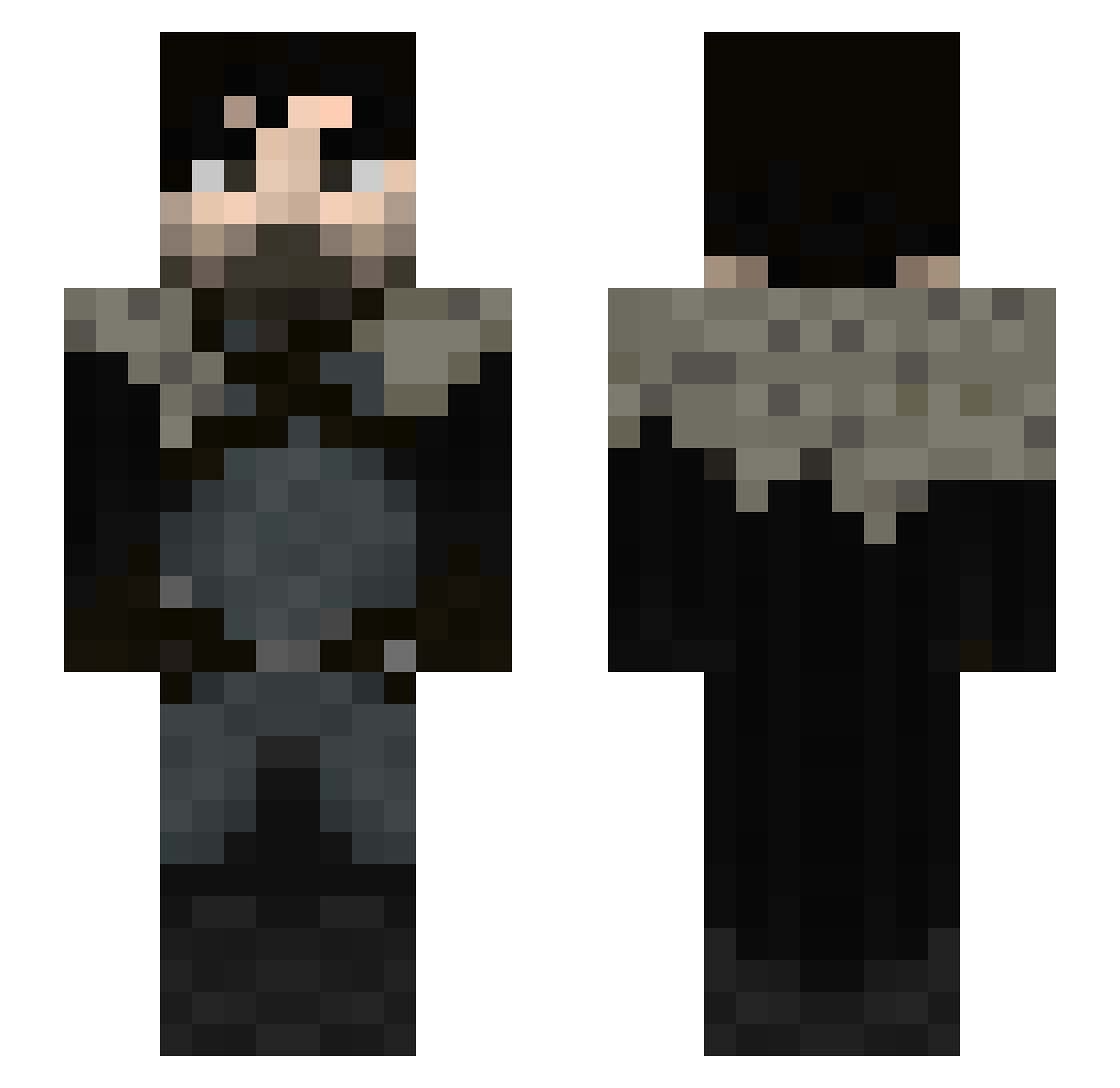 Divisi Minecraft skin, front and back view