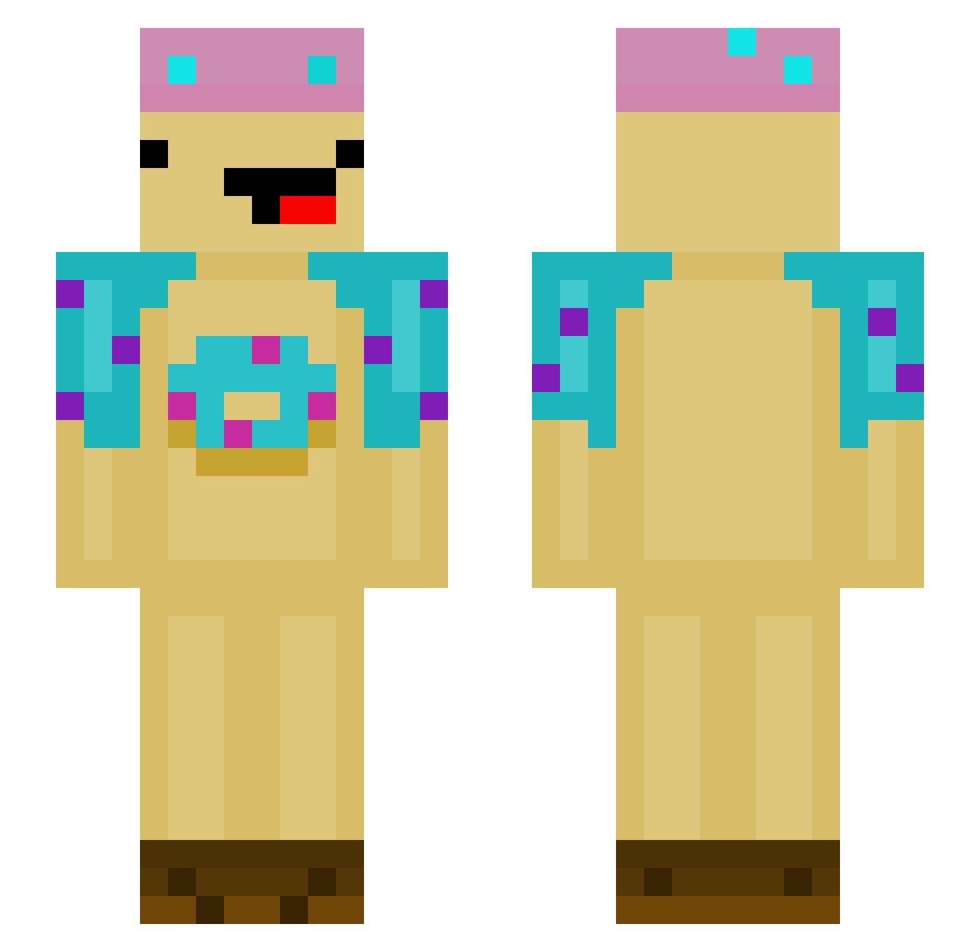 _idonutcare Minecraft skin, front and back view