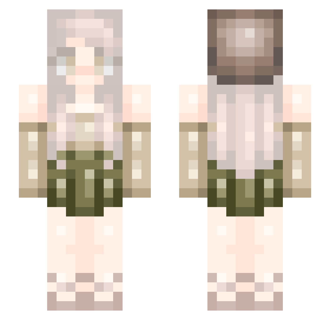 Syrup__Quay Minecraft skin, front and back view