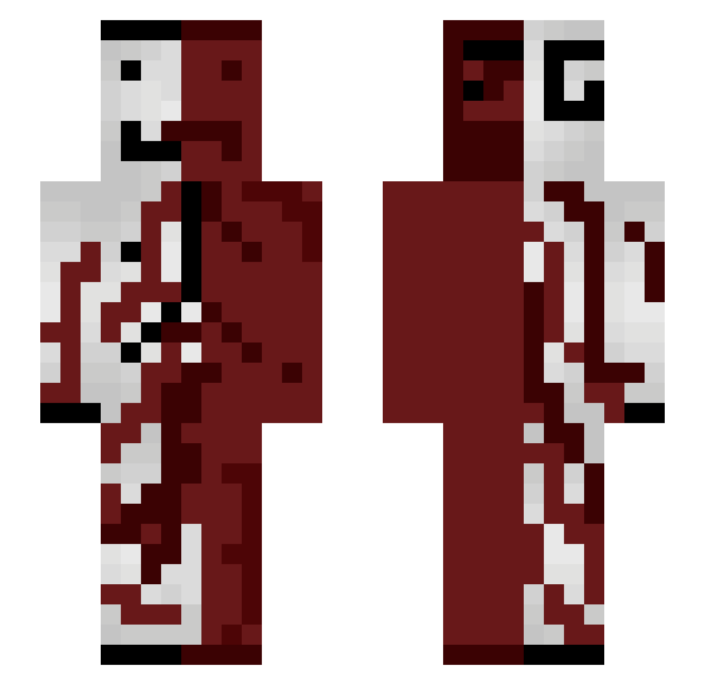 Bambbbboooo Minecraft skin, front and back view