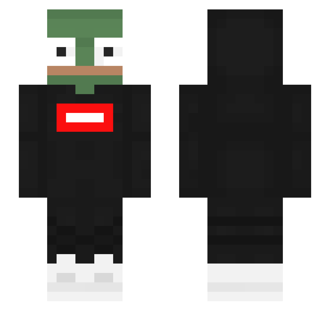 SapitoDuro Minecraft skin, front and back view