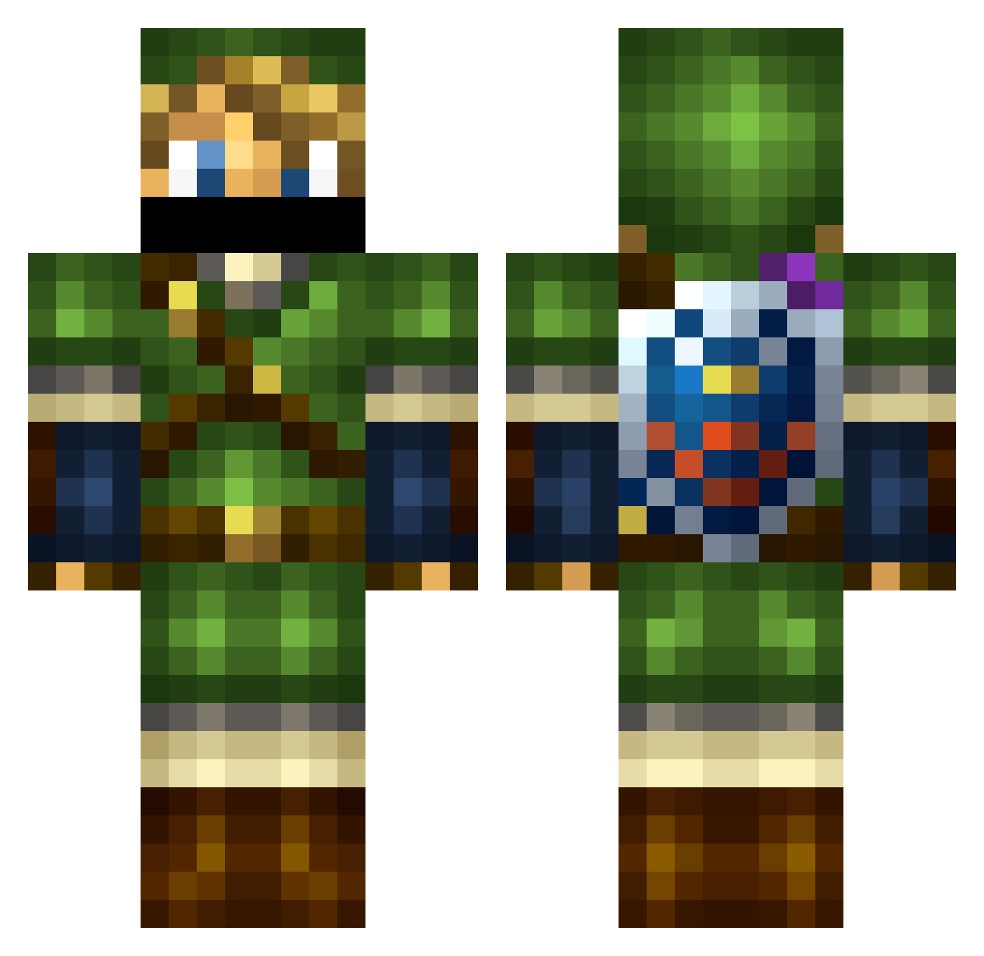 linkninjaacs Minecraft skin, front and back view