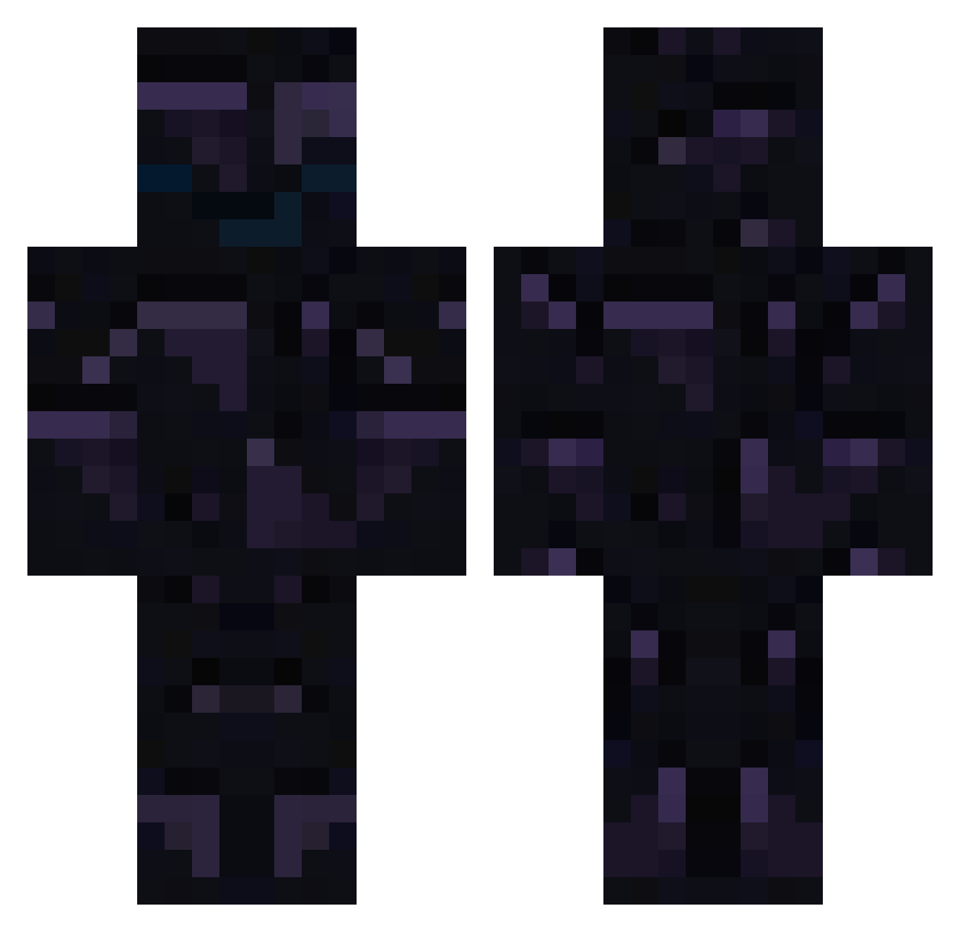 Oary Minecraft skin, front and back view