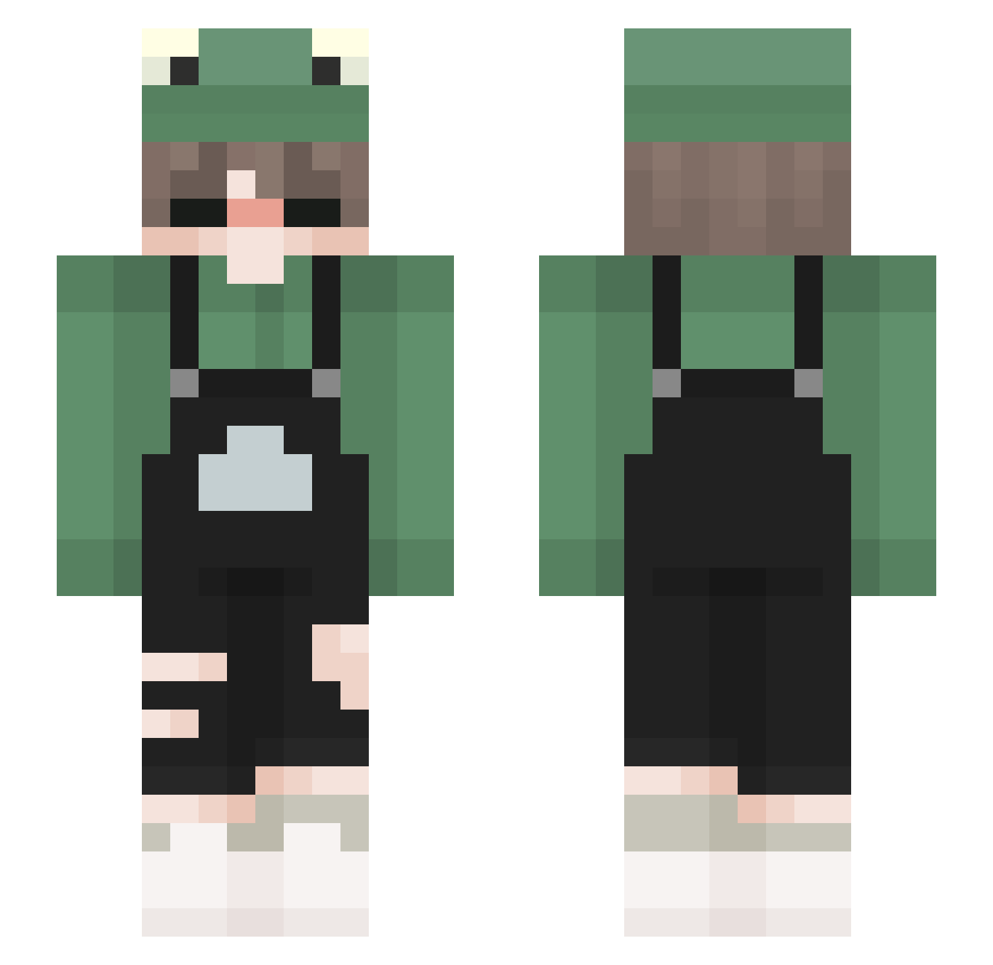 Alyxandorrr Minecraft skin, front and back view