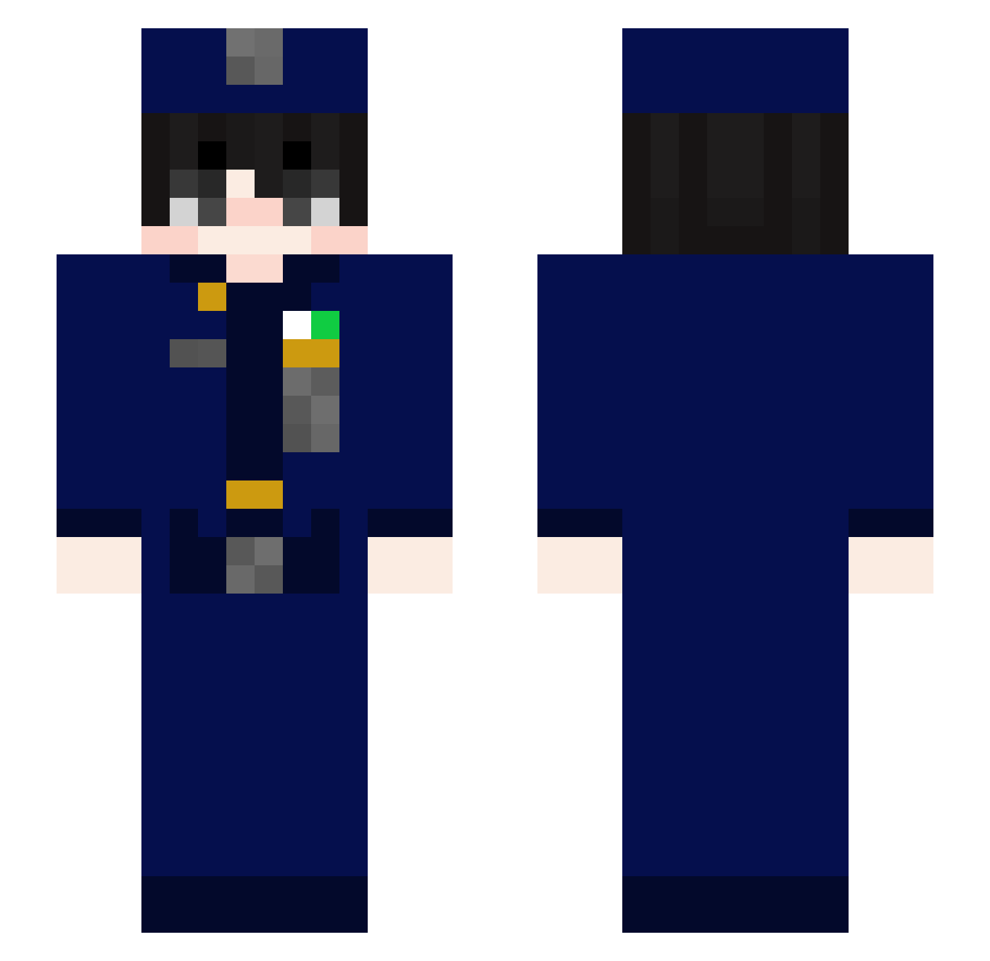 bela_T Minecraft skin, front and back view