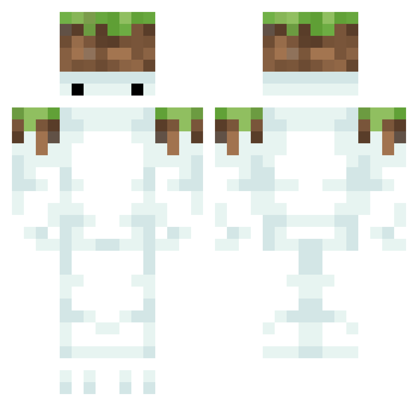 JG_Pixel Minecraft skin, front and back view