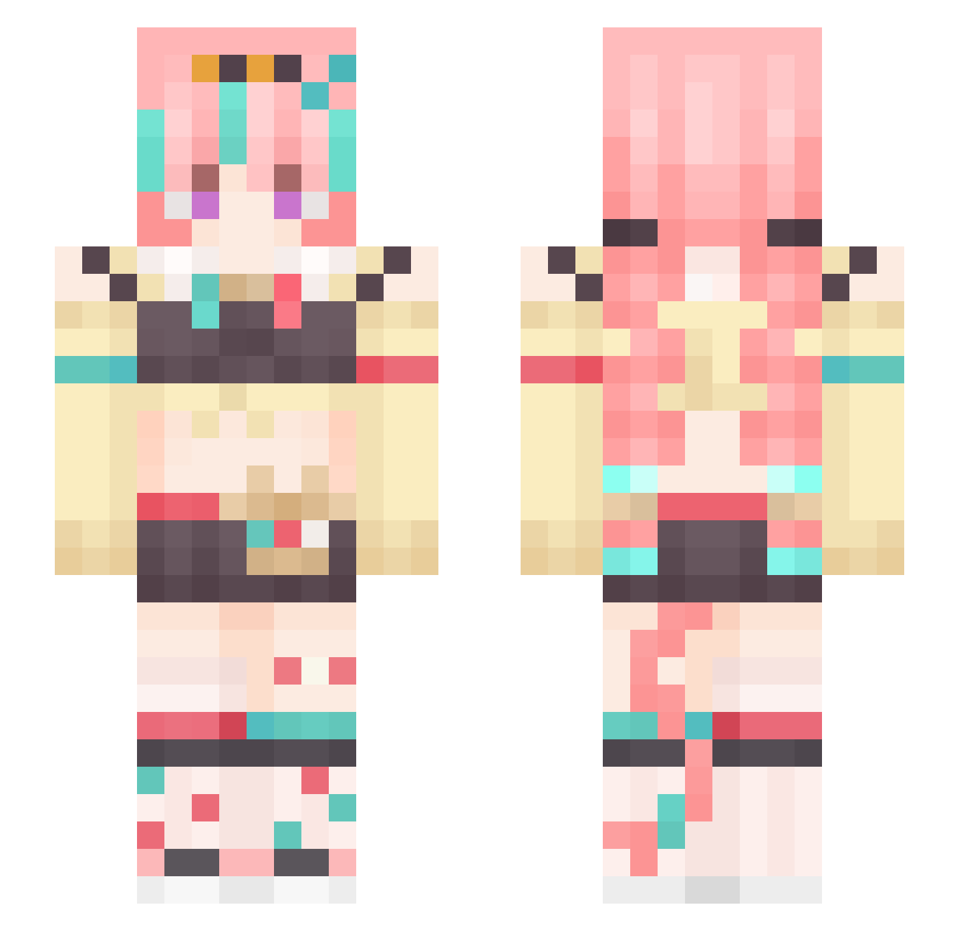 mmong_E Minecraft skin, front and back view