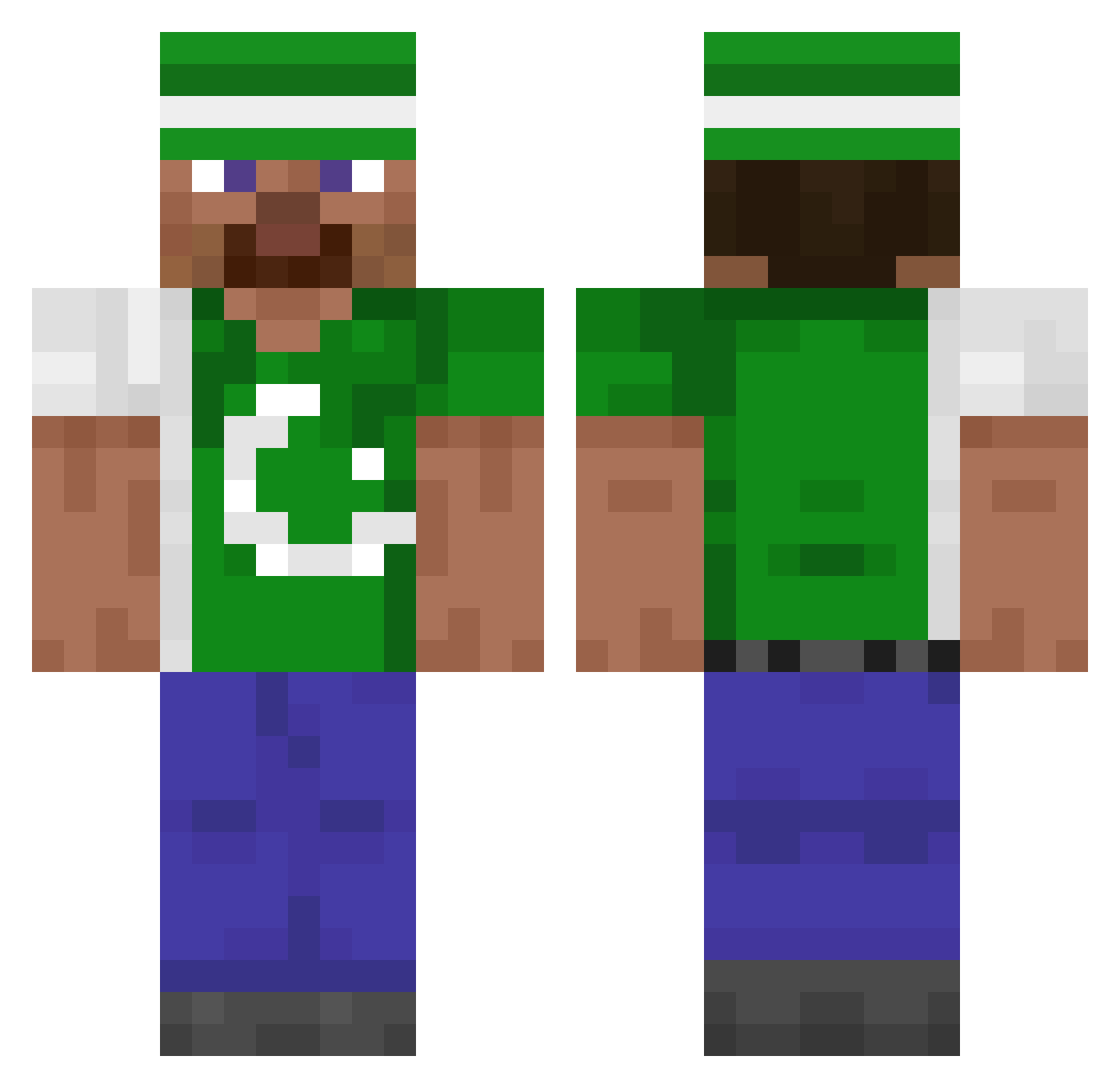 Cyziuuu Minecraft skin, front and back view