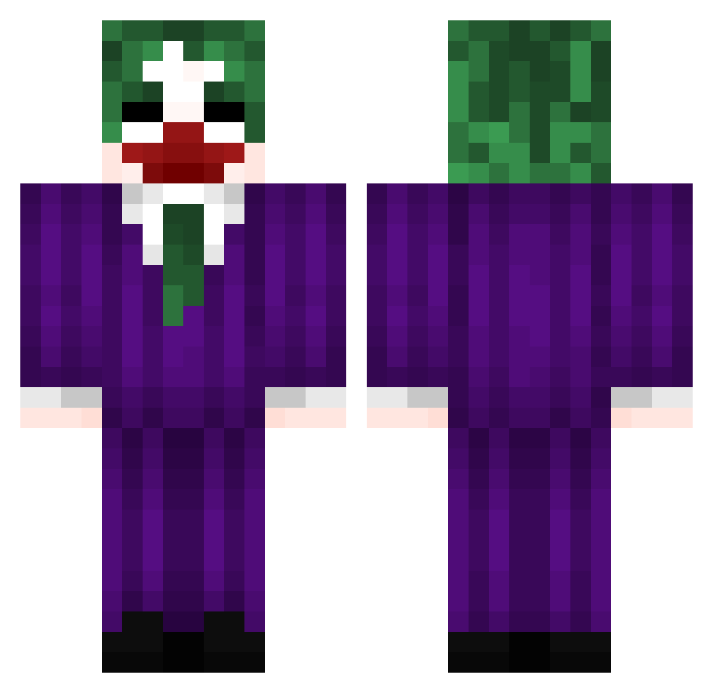Zugga04 Minecraft skin, front and back view