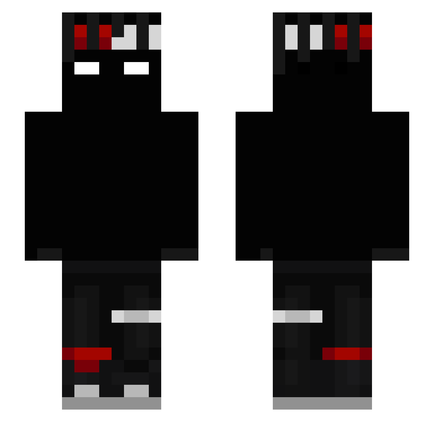 SuchRoded Minecraft skin, front and back view
