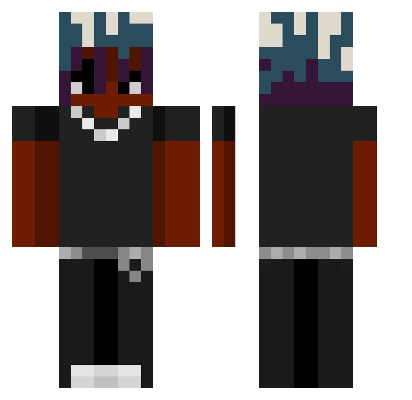 dudeguyman1337 Minecraft skin, front and back view