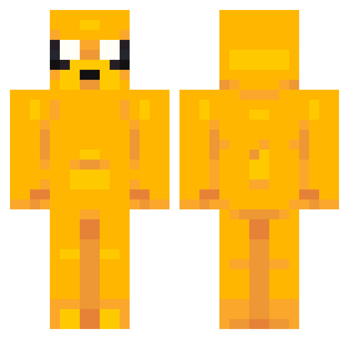 freddyfatbear1 Minecraft skin, front and back view