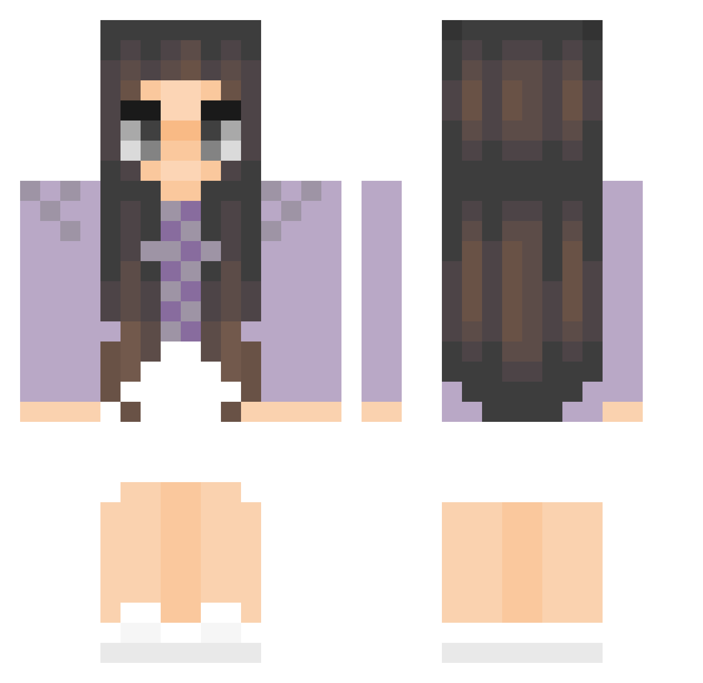 Takeiteasyreimu Minecraft skin, front and back view