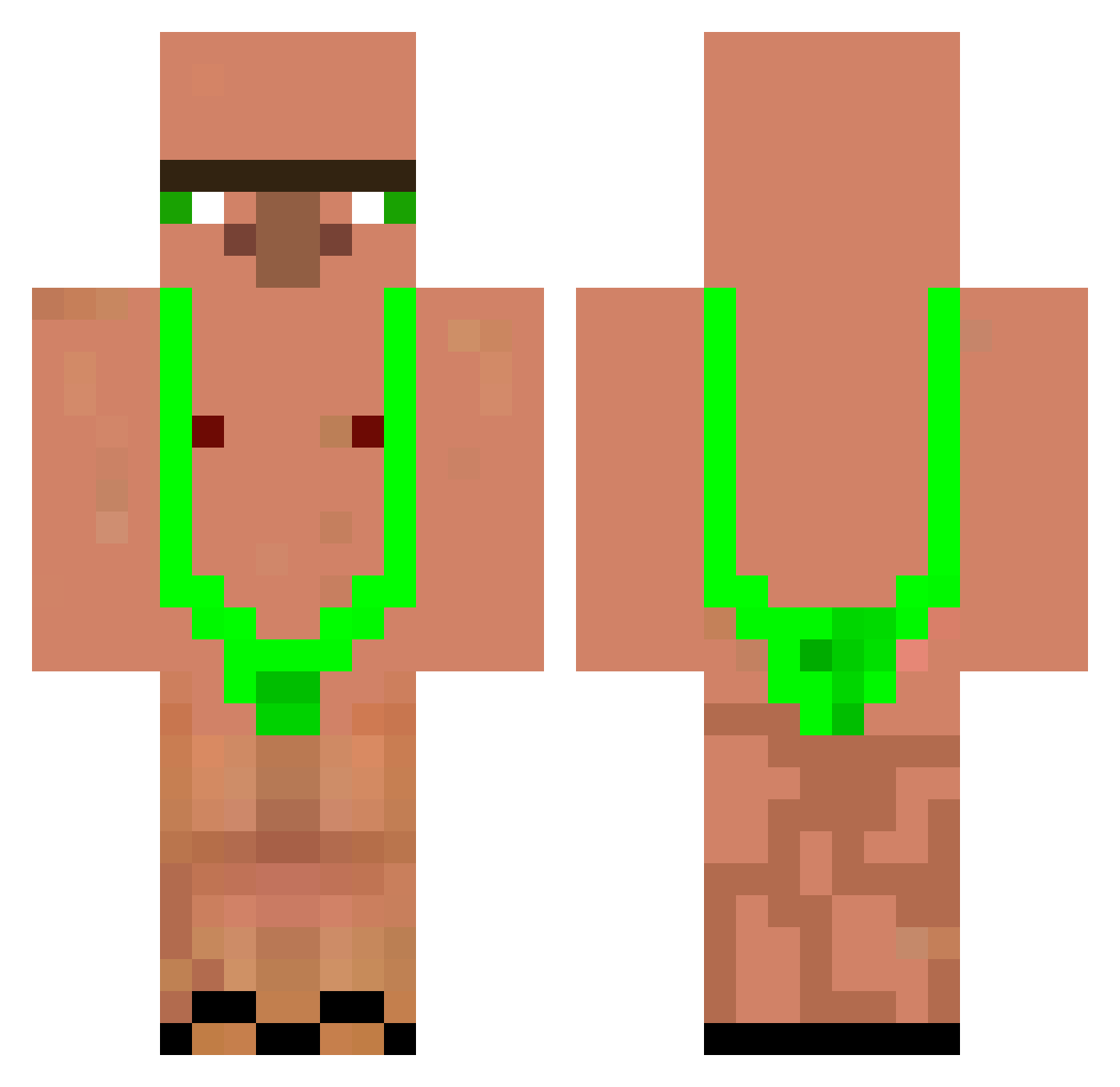Ledun1 Minecraft skin, front and back view