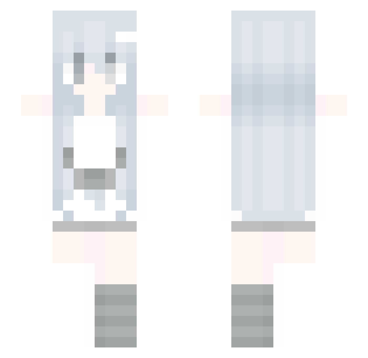 snoopable Minecraft skin, front and back view