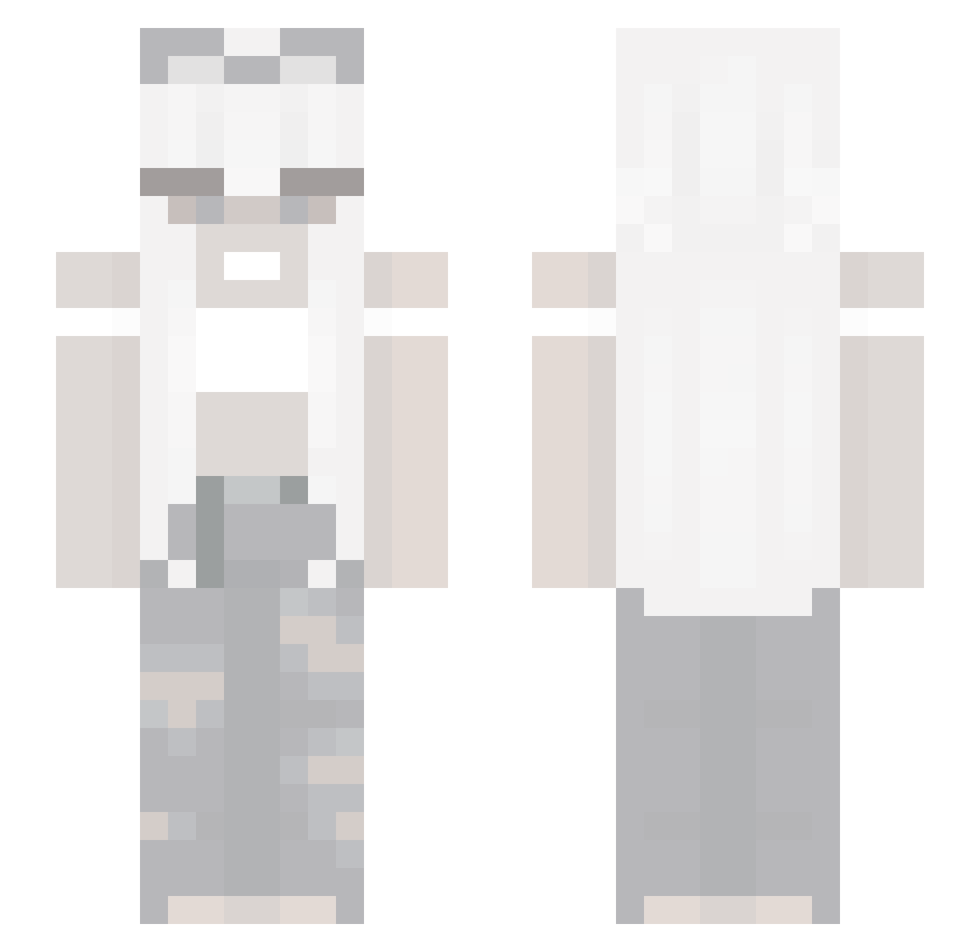Y0URZ Minecraft skin, front and back view