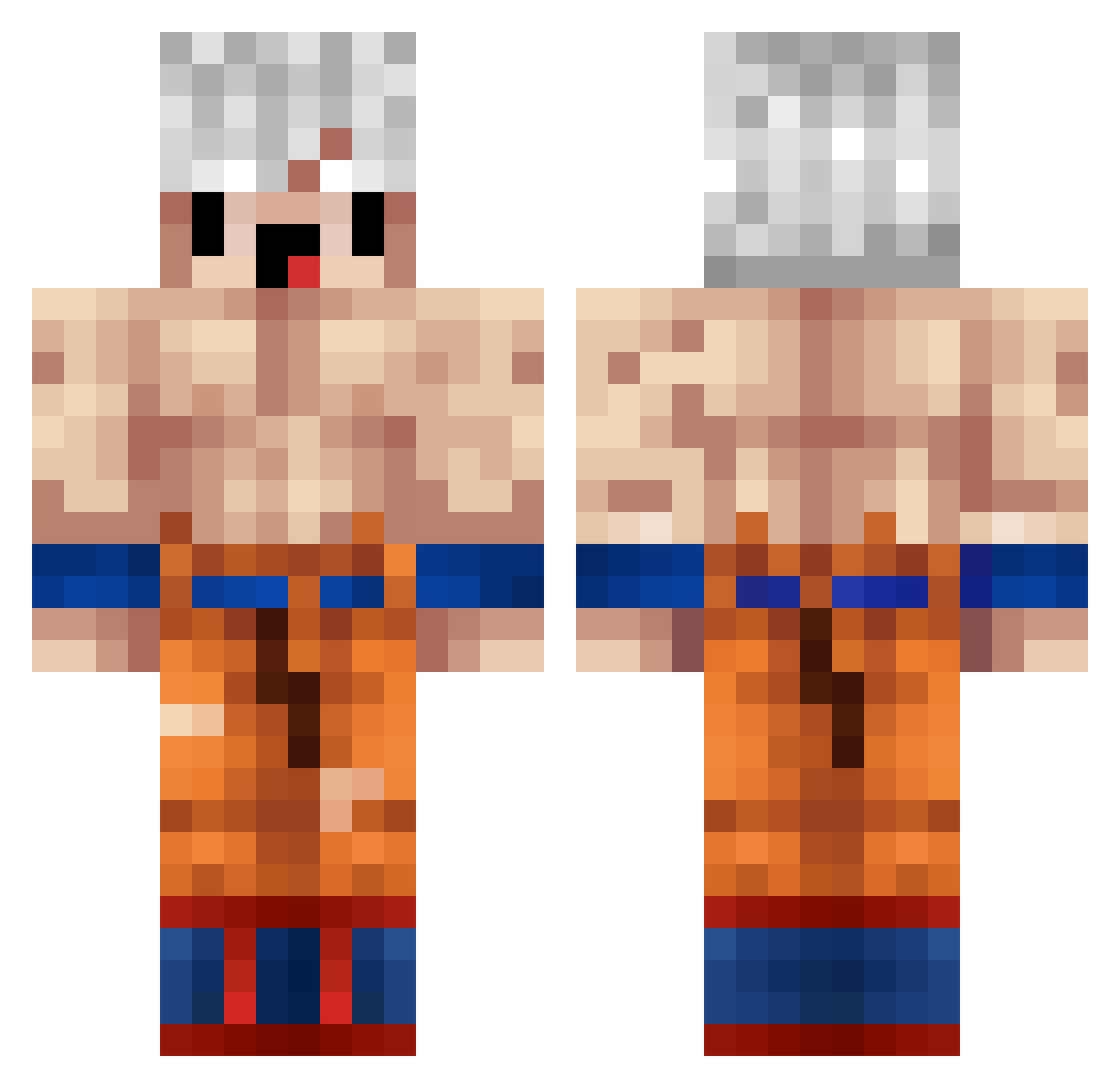 Unicate1109 Minecraft skin, front and back view