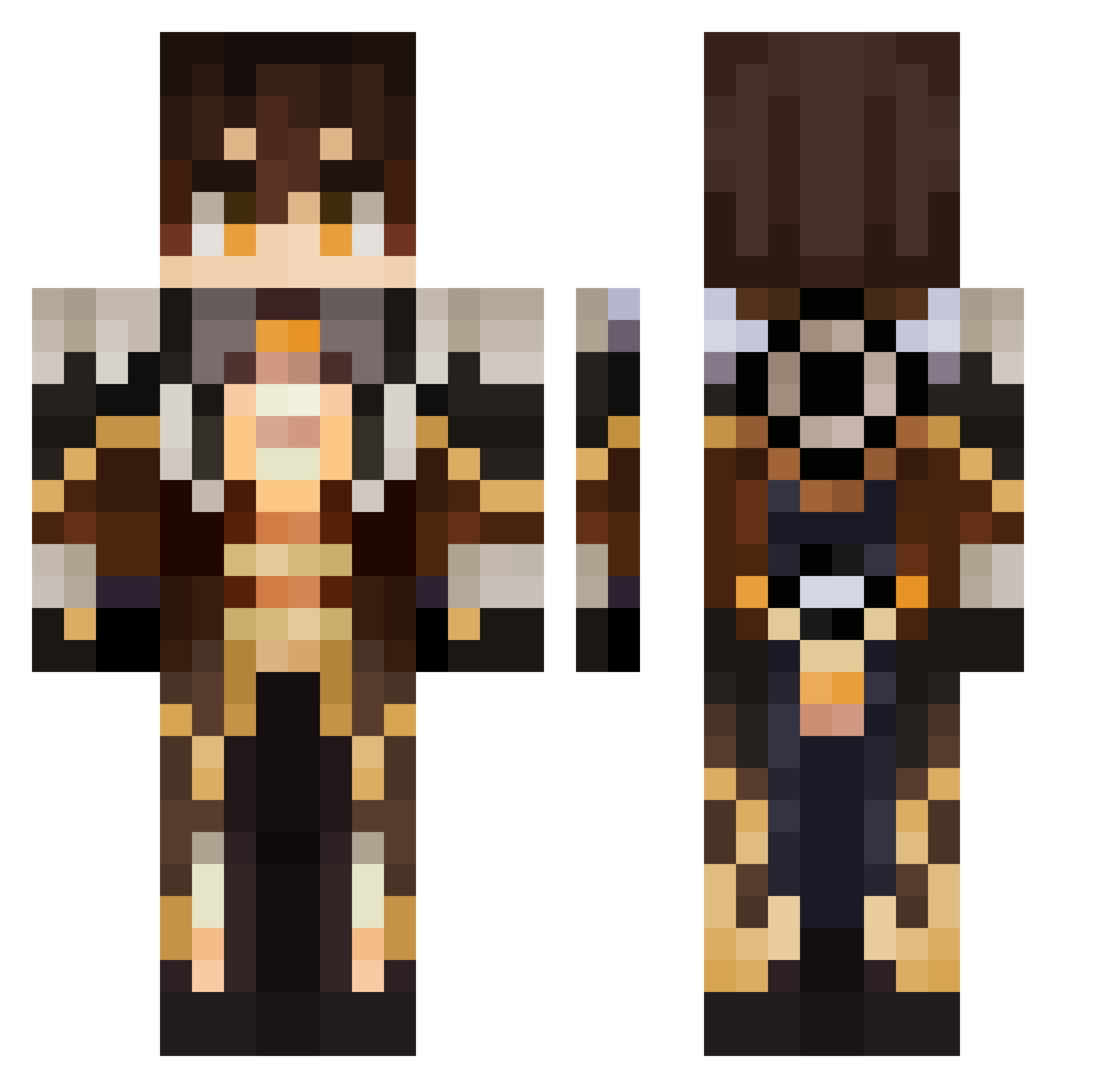 iIvanPod Minecraft skin, front and back view