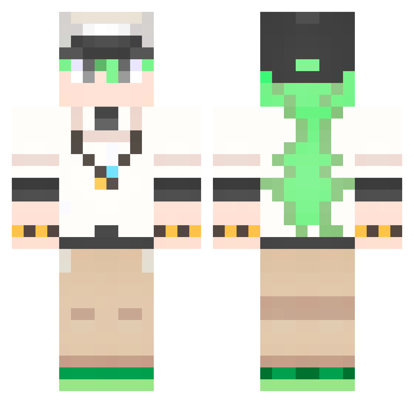 Khariru Minecraft skin, front and back view