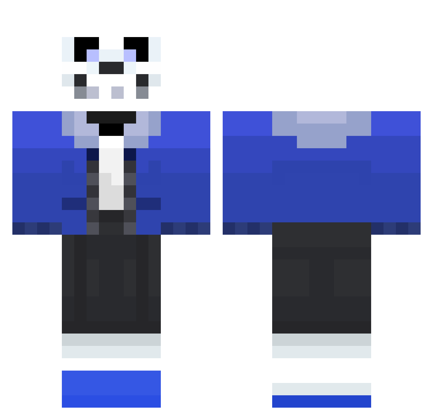 claeb69 Minecraft skin, front and back view