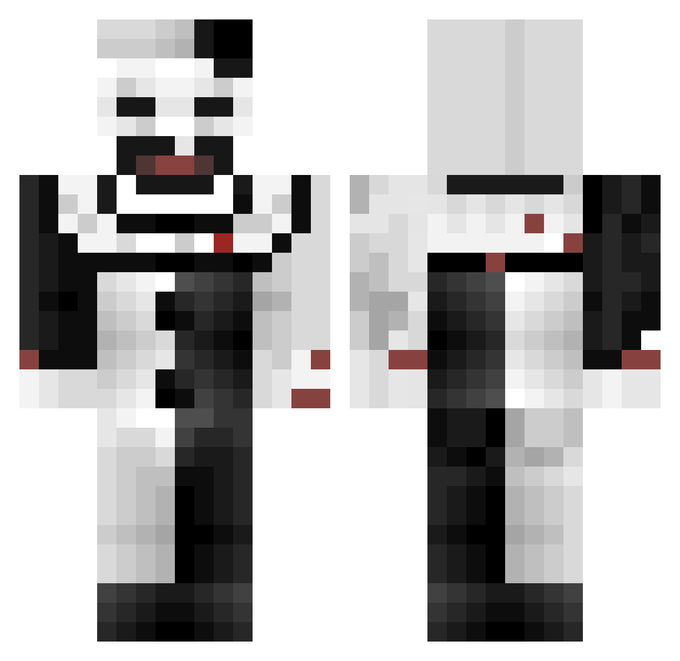 CBO_Is_Back Minecraft skin, front and back view