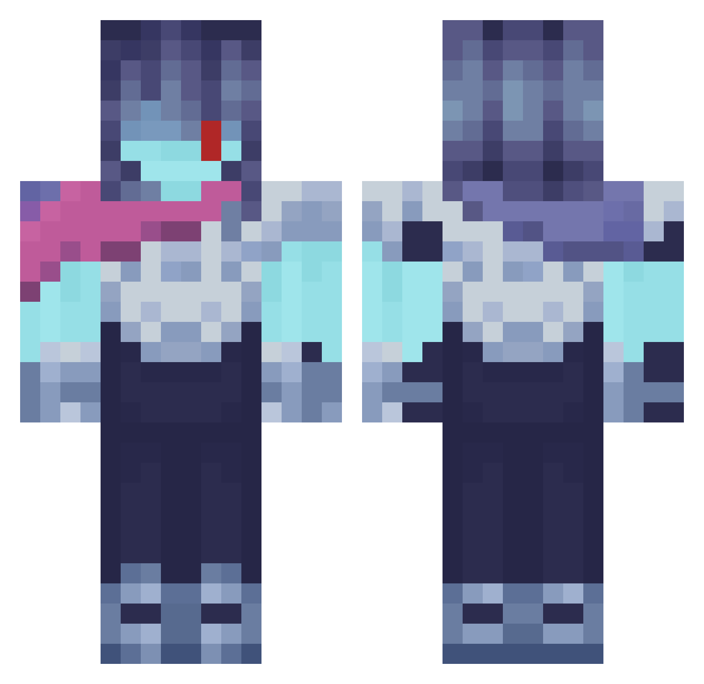 MrMcCream Minecraft skin, front and back view