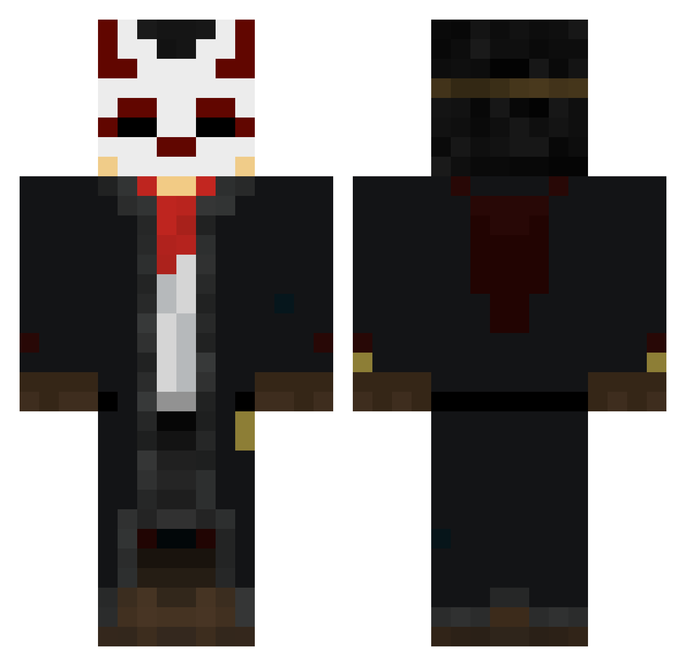 Havoc3449 Minecraft skin, front and back view