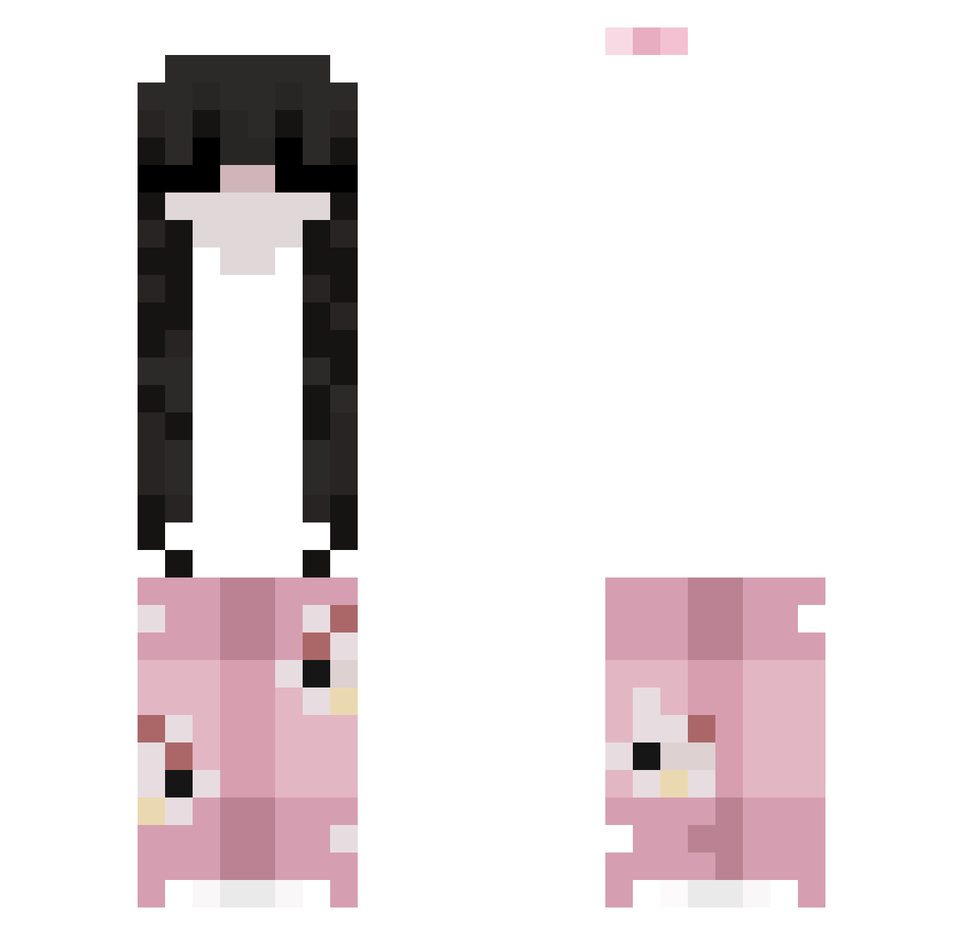 2M3try_ Minecraft skin, front and back view