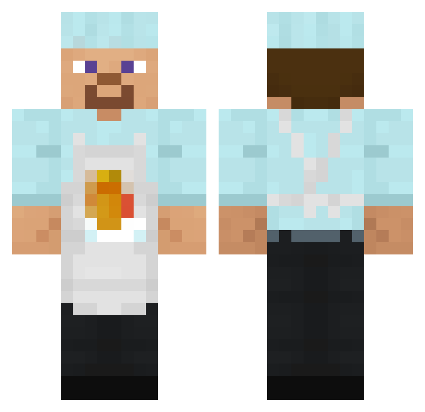 Alt4F_ Minecraft skin, front and back view