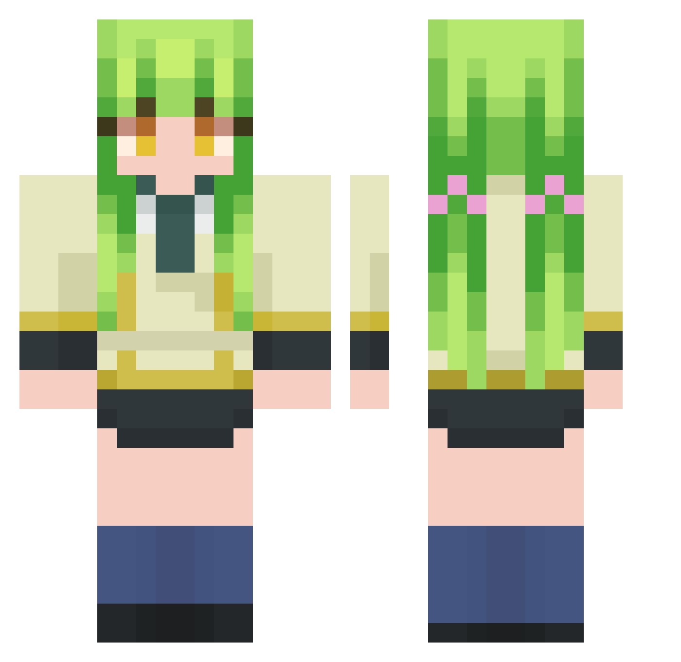 _Ra1nn_ Minecraft skin, front and back view