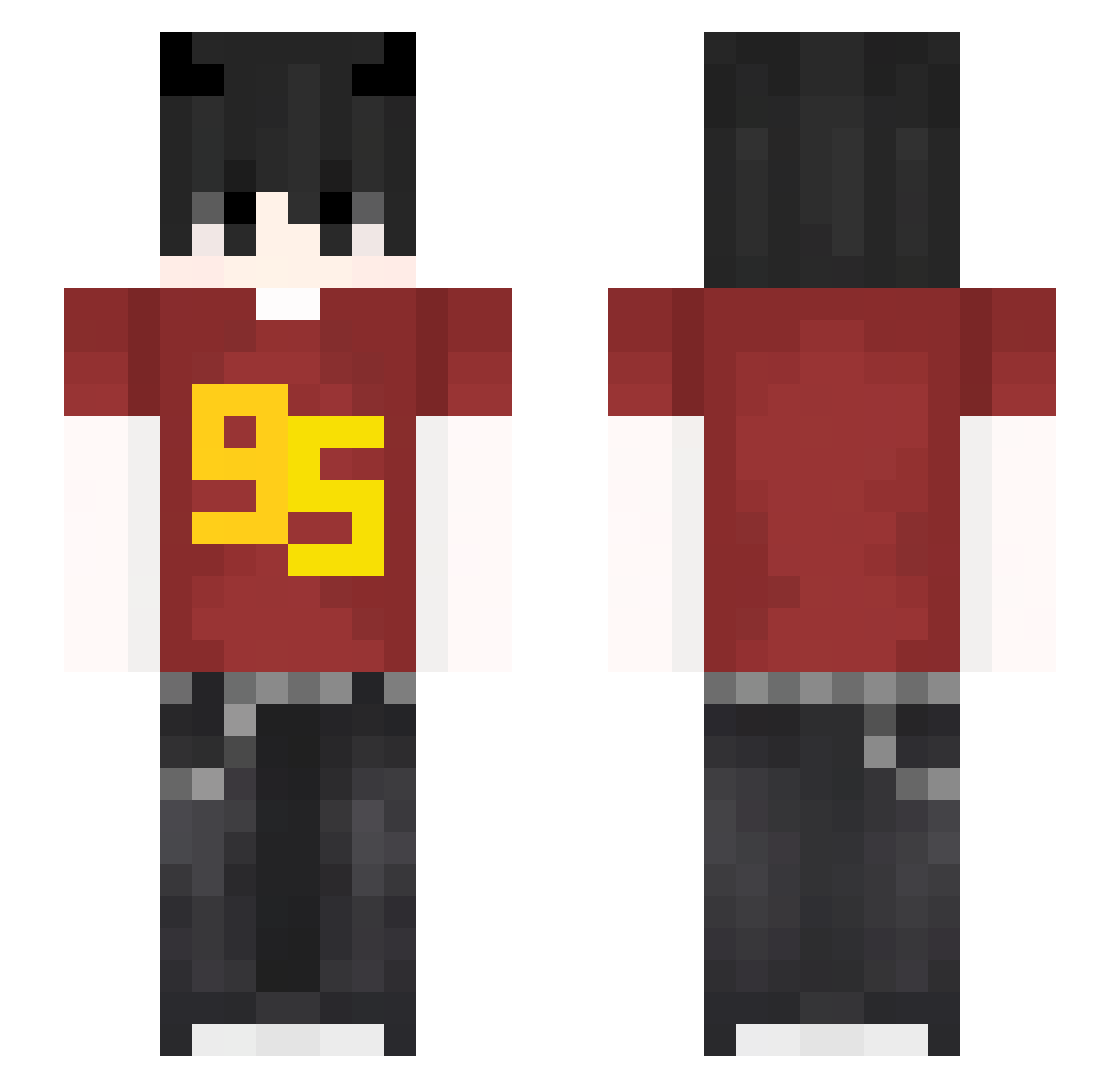 Itzz_Iwoszef Minecraft skin, front and back view