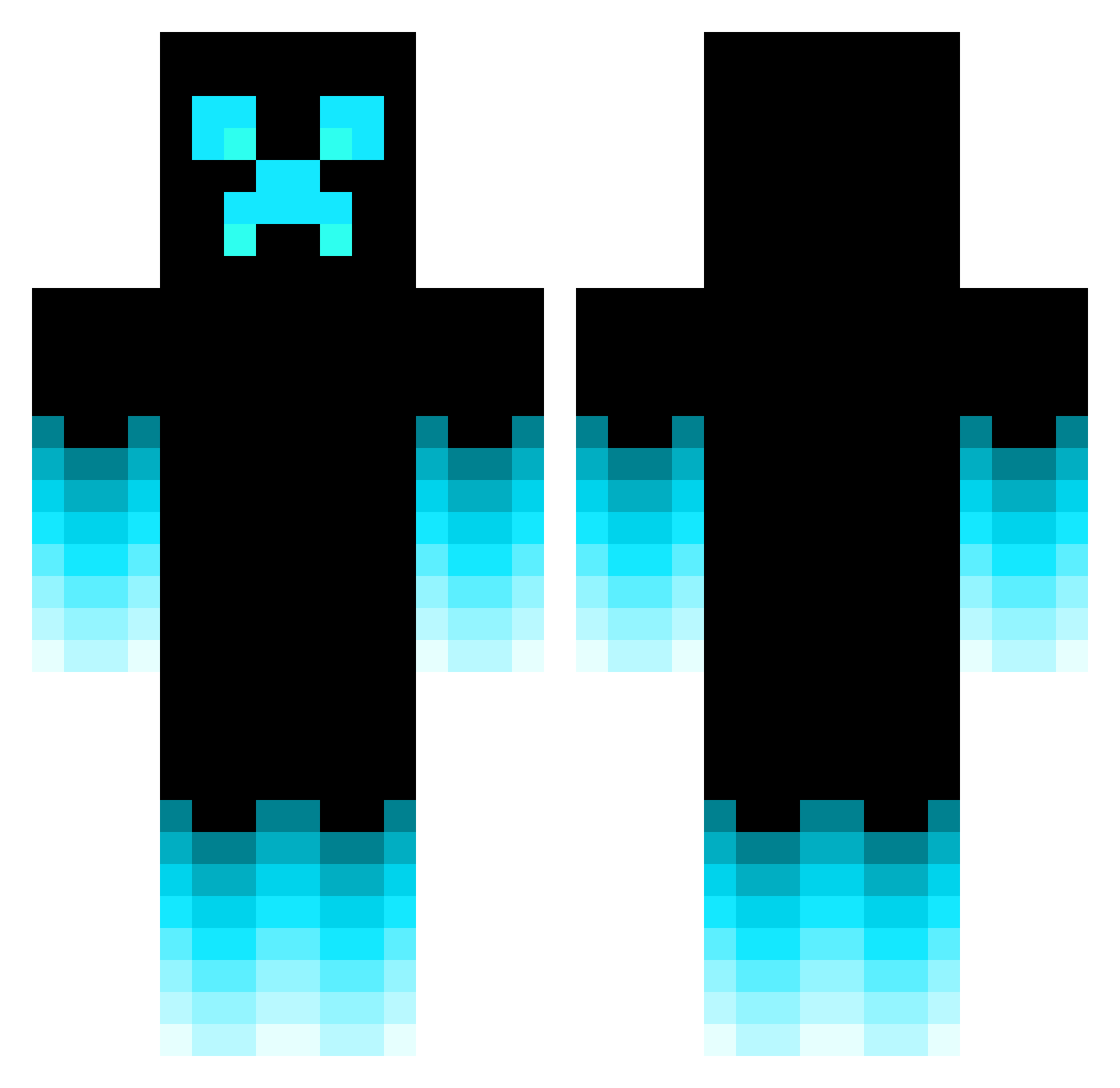 Sasuke_len Minecraft skin, front and back view