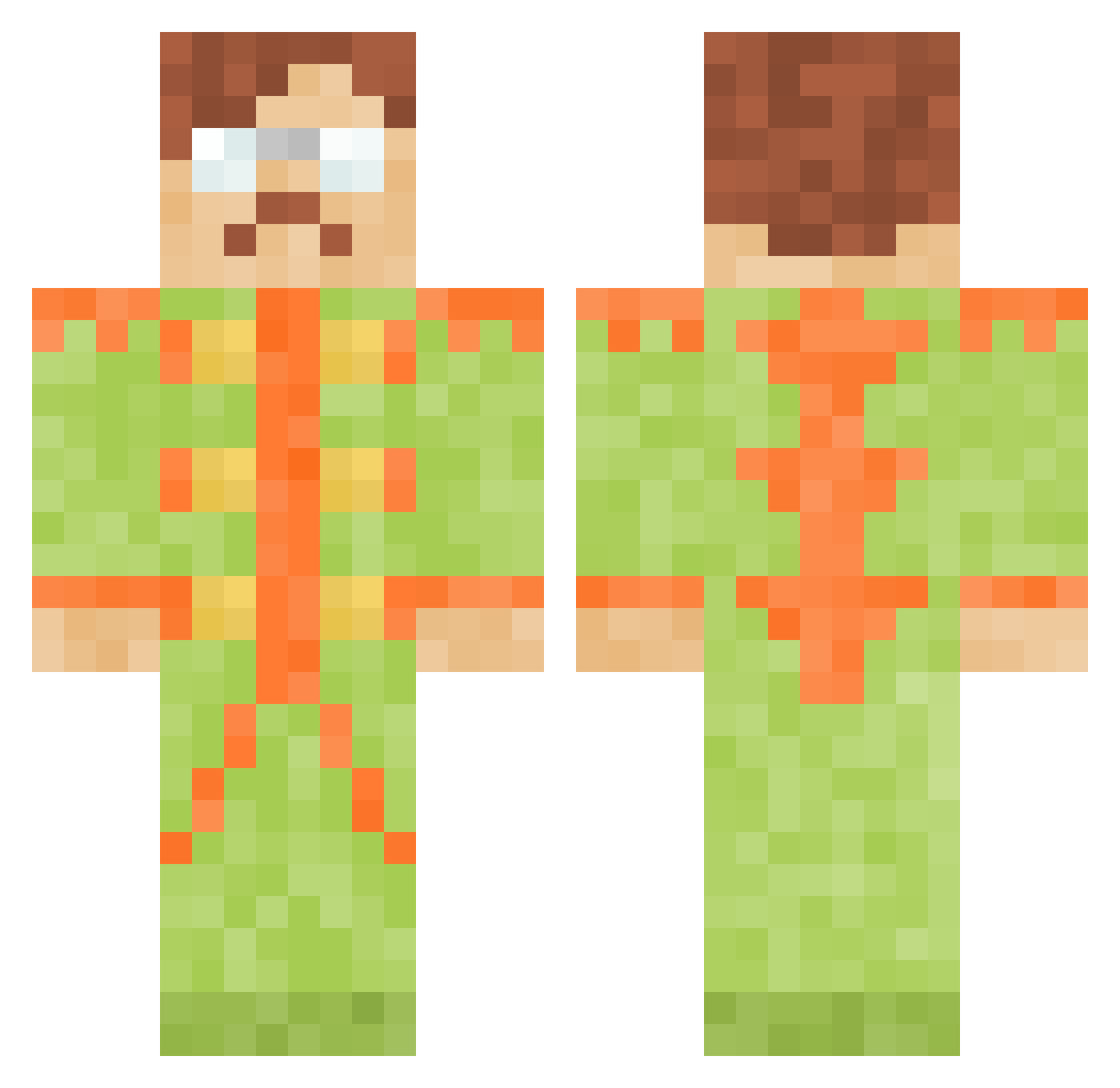 MrCook65 Minecraft skin, front and back view