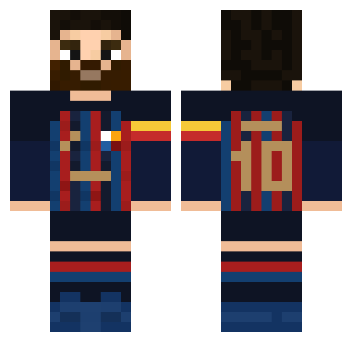 SANTOX_24 Minecraft skin, front and back view
