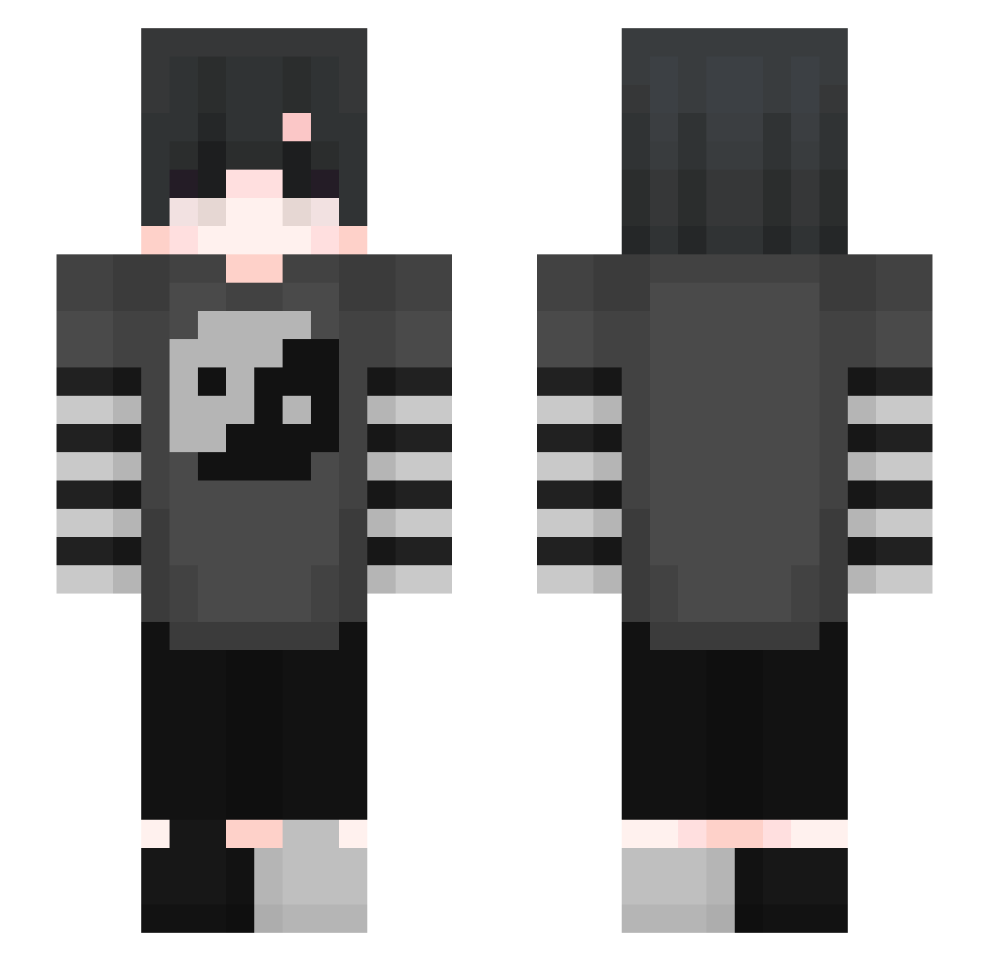byTobify Minecraft skin, front and back view