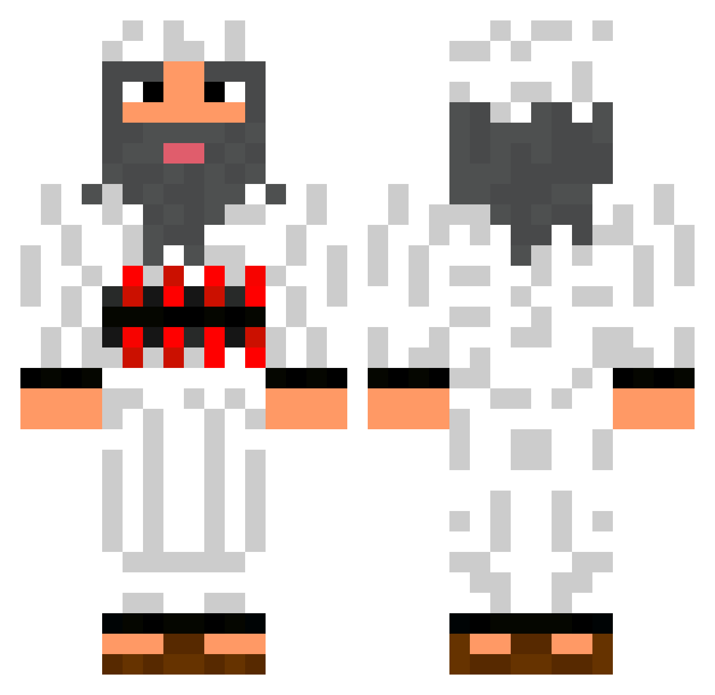 Gabrielthe10th Minecraft skin, front and back view