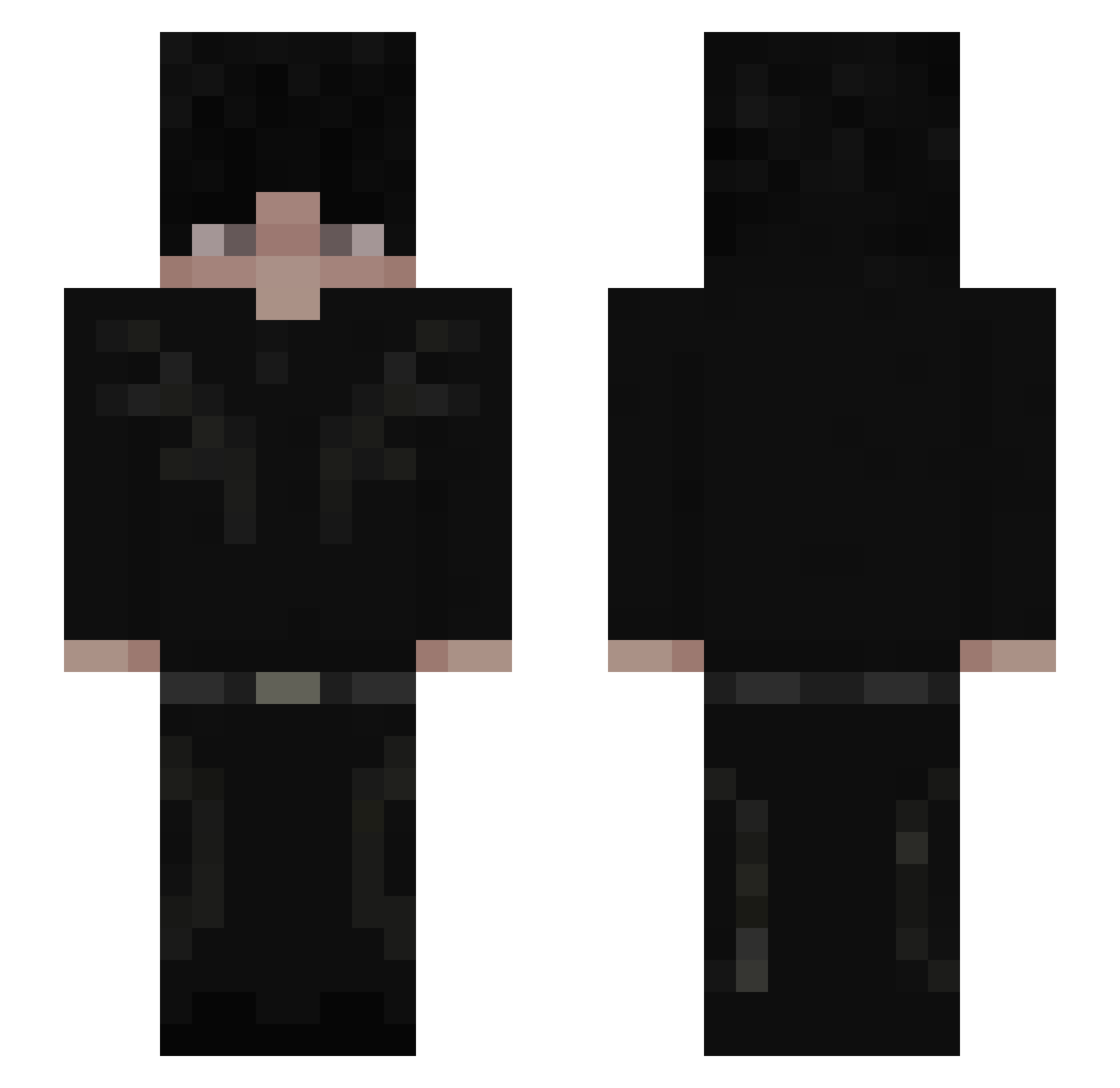 rrge Minecraft skin, front and back view