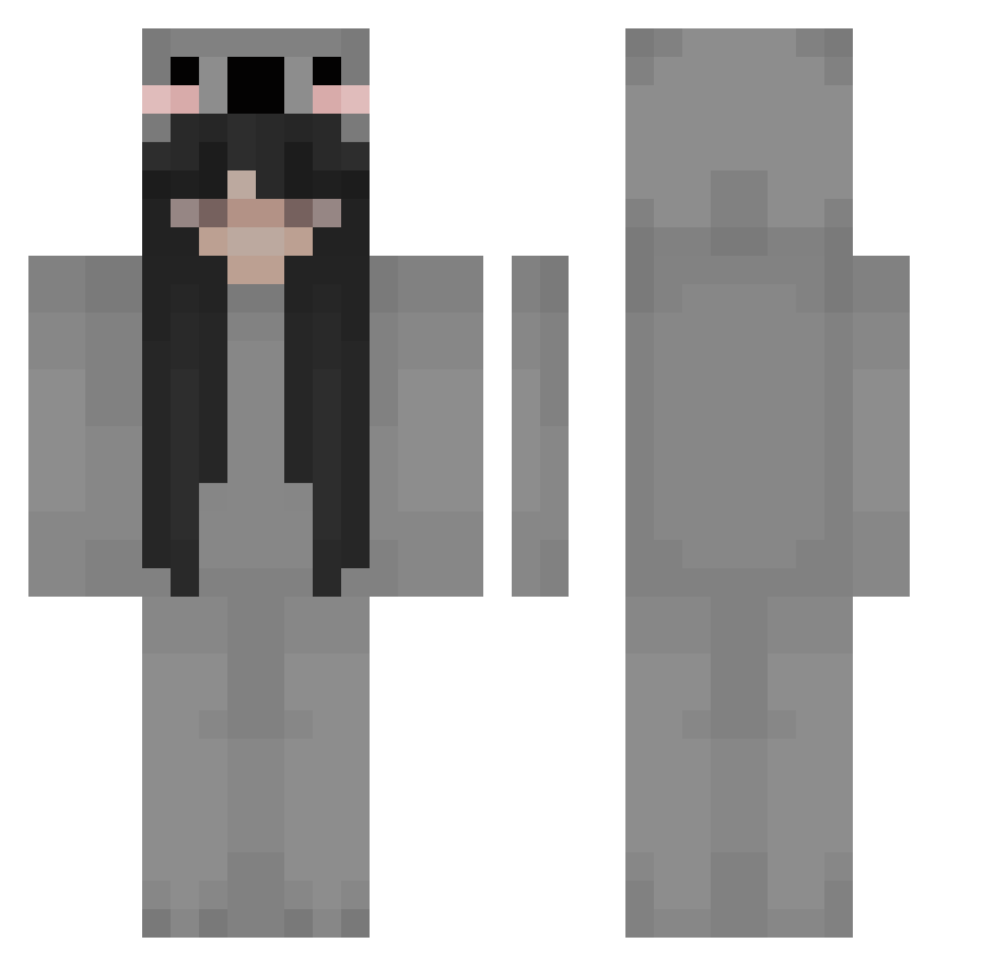 borysp13 Minecraft skin, front and back view