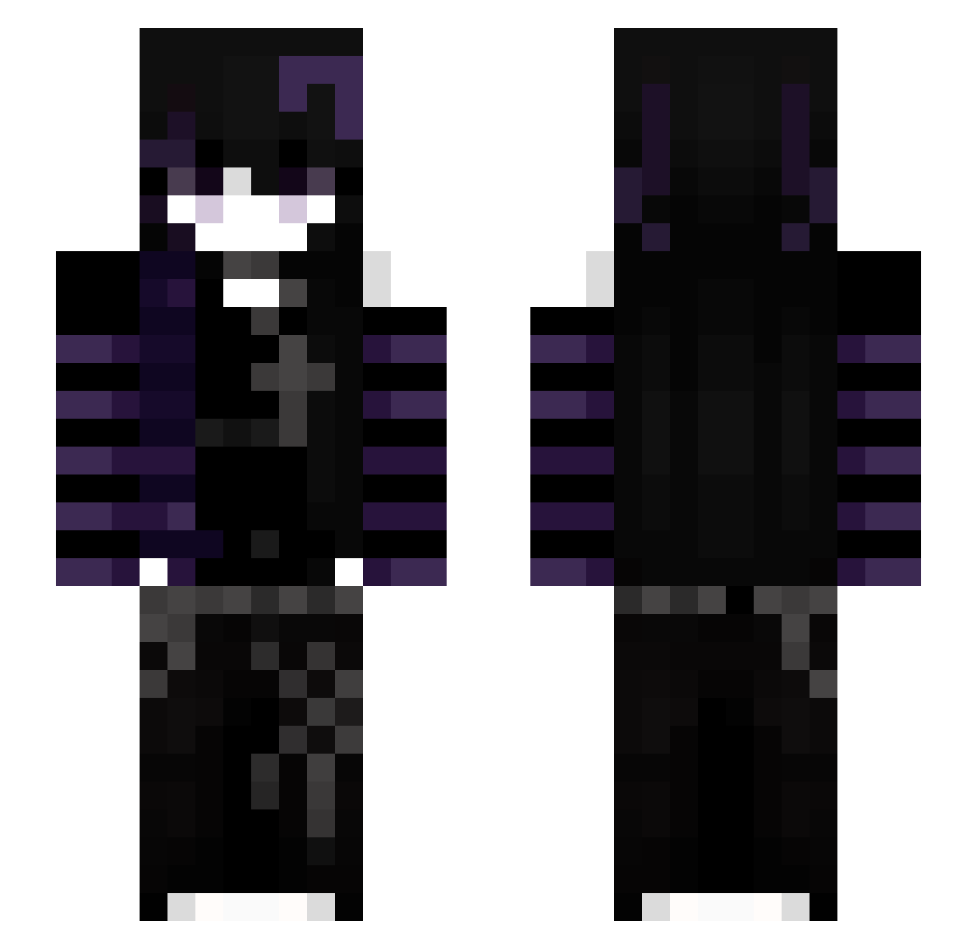 SolfontaineX2 Minecraft skin, front and back view