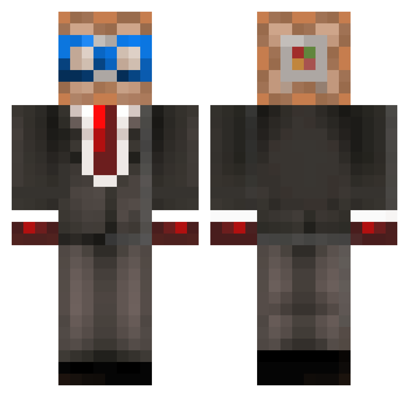 SaskatoonBoy Minecraft skin, front and back view