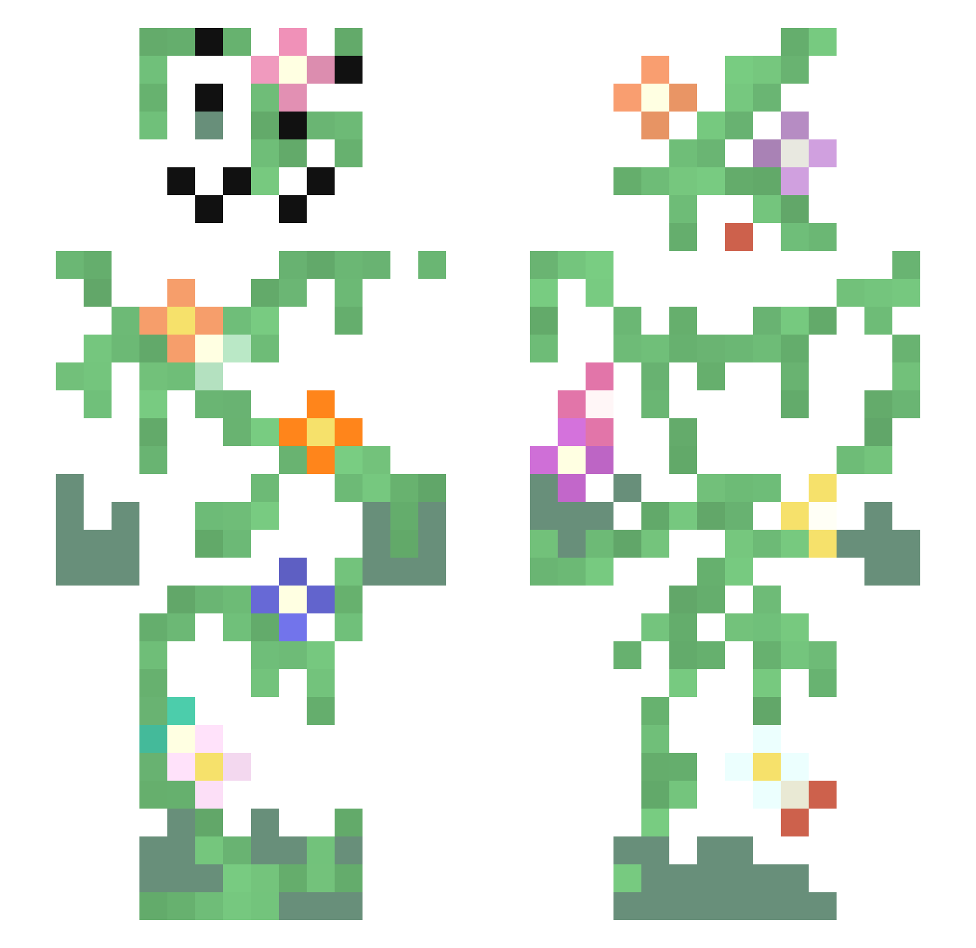 WaliantWithaV Minecraft skin, front and back view