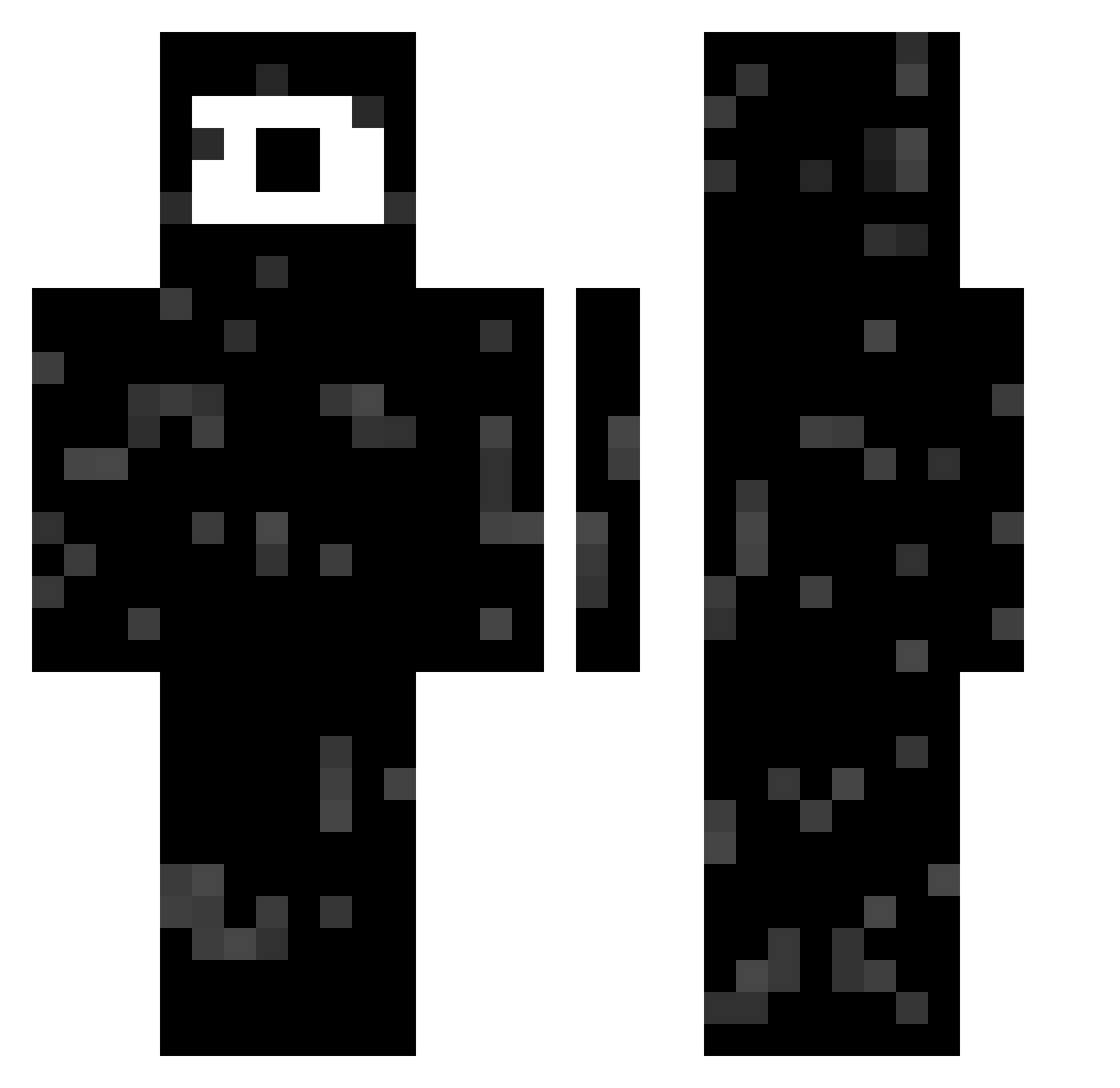 cyberjam Minecraft skin, front and back view